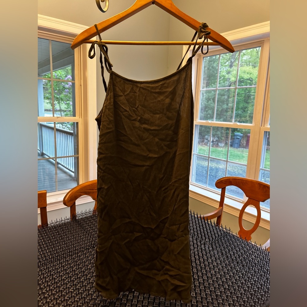 Olive Green Flowy Dress